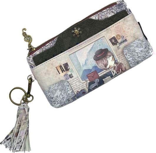 Γυναικείο Πορτοφόλι Sweet Candy Από Πολυεστέρα 18x2x10.5cm Μπεζ