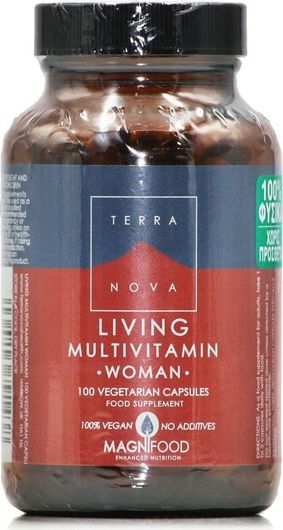 TerraNova Living Multivitamin Woman Βιταμίνη 100 Φυτικές Κάψουλες