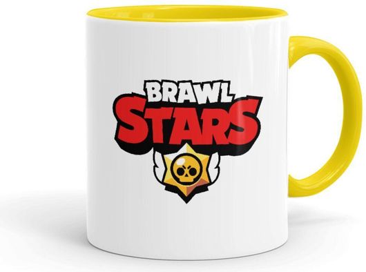 Gaming Κούπα Brawl Stars Κεραμικό 330ml Λευκό/Κίτρινο