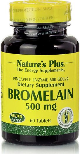 Nature's Plus Bromelain Χωρίς Γλουτένη 500mg 60 Ταμπλέτες