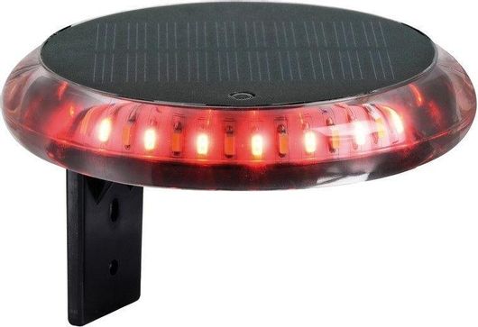 Φανός Σκάφους Osculati χωρίς Ιστό Lonako Ηλιακός Περίβλεπτος LED Κόκκινο