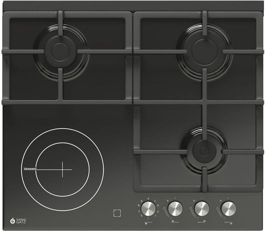 Εστία Κουζίνας Thermogatz TGS 9441 Υγραερίου/Ρεύματος Αυτόνομη 52x59cm Μαύρο