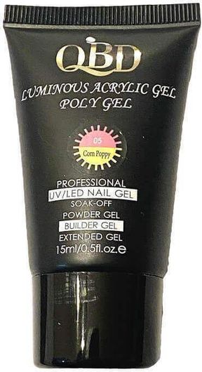Acrygel Νυχιών QBD Luminous Corn Poppy 15ml