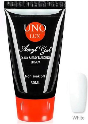 Acrygel Νυχιών Elixir Uno Lux UV/LED 30ml Λευκό