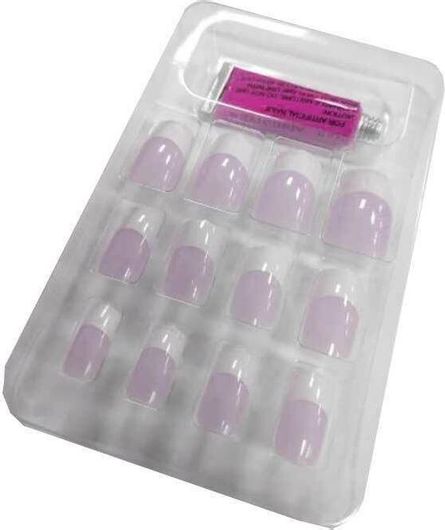 Tips Νυχιών Γαλλικού MJE-024D 12τμχ Μοβ