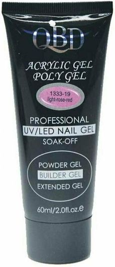 Gel Νυχιών QBD Light-Rose-Red 1333-19 60ml