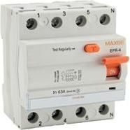 Relay Διαφυγής Maxge EPR-4 4P 40A 30mA TYPE AC 