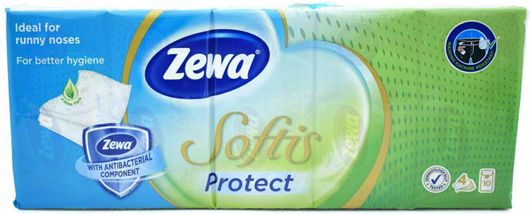 Χαρτομάντηλα Zewa Softis Protect 4 Φύλλων 100τμχ
