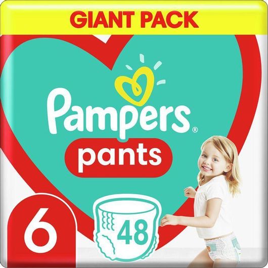Πάνες Βρακάκι Pampers Pants No.6 για 15+kg 48τμχ