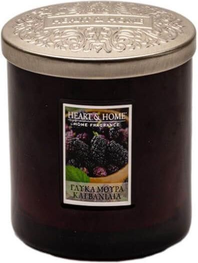 Αρωματικό Κερί Heart & Home σε Βάζο Γλυκά Μούρα & Βανίλια