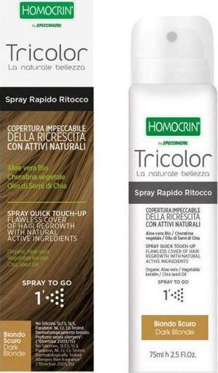 Specchiasol Homocrin Spray Προσωρινή Βαφή Μαλλιών σε Spray Dark Blonde 75ml