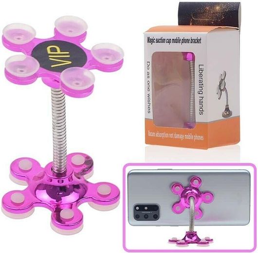 Βάση Γραφείου Κινητού 0122.019 Ισχυρή με Βεντούζες Ροζ