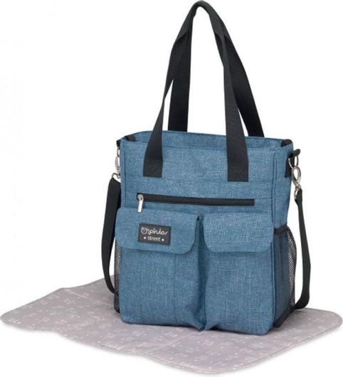 Τσάντα Αλλαξιέρα Petite Star Denim Ώμου & Χειρός 30x34cm Μπλε