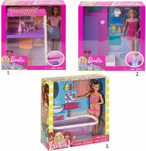Barbie με Έπιπλα για 3+ Ετών Τυχαία Επιλογή Σχεδίου