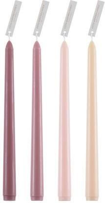 Κερί GloboStar 35207 Παραφίνης Αρωματικό Σετ 4τμχ 25cm Πολύχρωμο