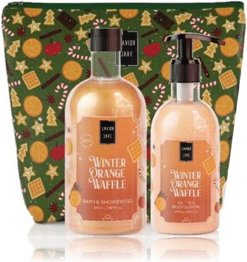 Lavish Care Winter Orange Waffle Σετ Περιποίησης για Καθαρισμό Σώματος 3τμχ