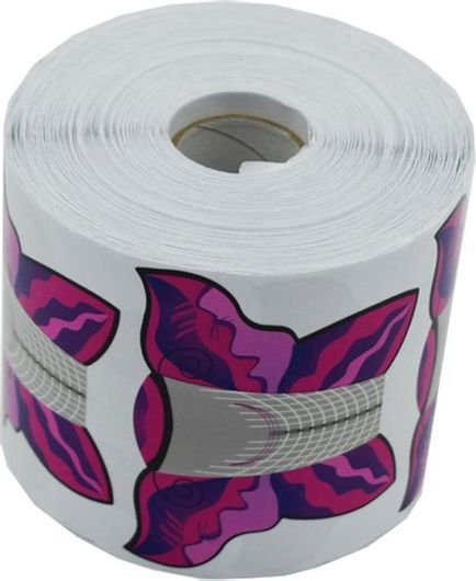 Φόρμες Τεχνητών Νυχιών Πεταλούδα 500τμχ Ροζ / Μοβ