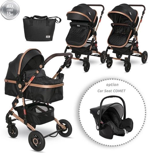 Πολυκαρότσι Μωρού Lorelli Alba Premium 3 In 1 Black