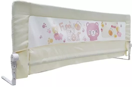 Προστατευτικό Κάγκελο Beboulino Πτυσσόμενο για Κρεβάτια Υφασμάτινο 200x71cm Ροζ
