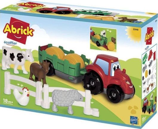 Τουβλάκια Ecoiffier Abrick Fast Car Tractor για 18+ Μηνών 23τμχ