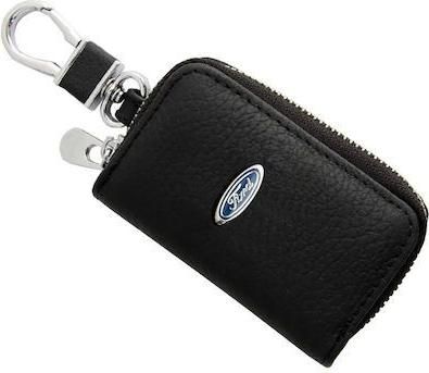 Μπρελόκ Ford 0027434 με Κλειδοθήκη Δερμάτινο Μαύρο