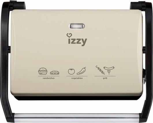 Τοστιέρα / Γκριλιέρα Izzy Panini 123 για 2 Τοστ 800W Creme
