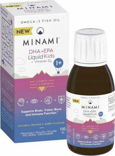 Minami Kids DHA+EPA Ιχθυέλαιο Κατάλληλο για Παιδιά 100ml Orange Berry