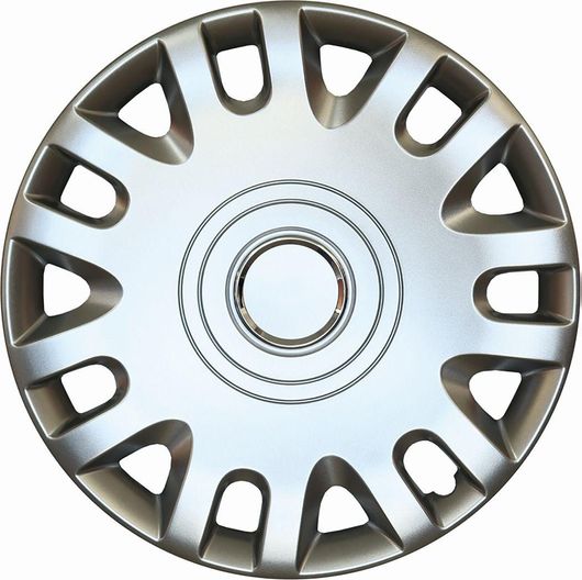 Τάσια Αυτοκινήτου Croatia Cover για Fiat Punto II / Grande Punto / Bravo / Panda / Linea / Doblo / Opel 15" 4τμχ Ασημί