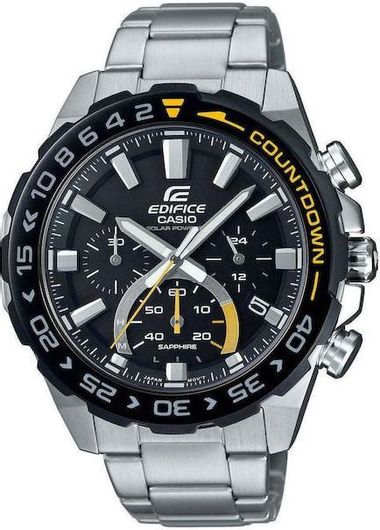 Ανδρικό Ρολόι Casio Edifice EFS-S550DB-1AVUEF με Μεταλλικό Μπρασελέ Ασημί