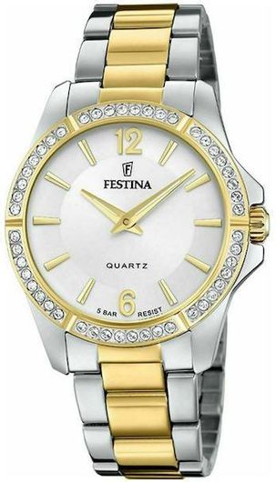Γυναικείο Ρολόι Festina F20594/1 με Μεταλλικό Μπρασελέ Ασημί