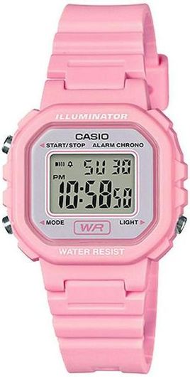 Γυναικείο Ρολόι Casio LA-20WH-4A1EF με Λουράκι από Καουτσούκ Ροζ