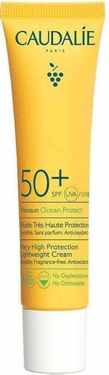 Αντηλιακό Προσώπου Caudalie Vinosun Ocean Protect Αδιάβροχη Κρέμα SPF50 40ml
