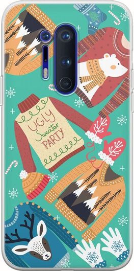Θήκη Κινητού Back Cover για OnePlus 8 Pro - Flexible TPU - Ugly Sweater Party