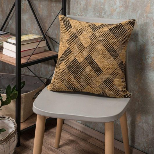 Μαξιλάρα Δαπέδου Teoran Bronx 08 65x65cm Καφέ