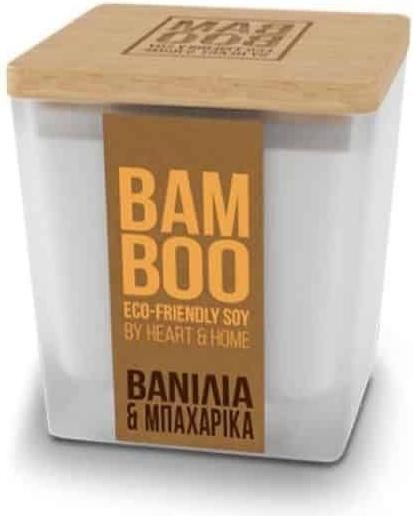 Αρωματικό Κερί Σόγιας Heart & Home 27671W0512 σε Βάζο Βανίλια & Μπαχαρικά 80gr