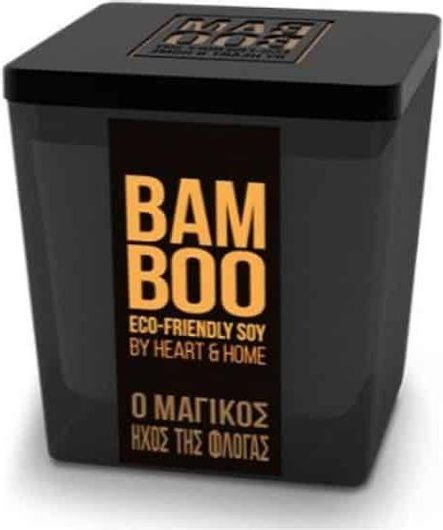 Αρωματικό Κερί Σόγιας Heart & Home 27671W0508 σε Βάζο Ο Μαγικός Ήχος Της Φλόγας 80gr