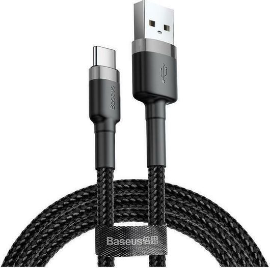 Baseus Cafule Braided USB 2.0 Cable USB-C male - USB-A Μαύρο 2m CATKLF-CG1