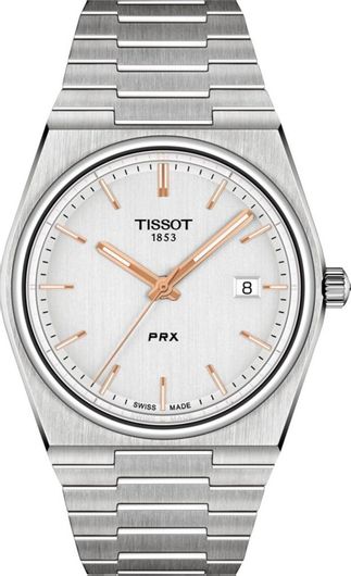 Ανδρικό Ρολόι Tissot T1374101103100 Prx40 Stainless Steel Μπρασελέ