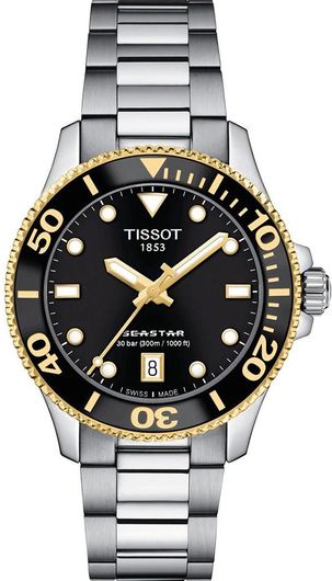 Ανδρικό Ρολόι Tissot T1202102105100 Seastar 1000 Stainless Steel Μπρασελέ