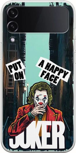 Θήκη Κινητού Back Cover για Samsung Galaxy Z Flip 4 - Flexible TPU - Joker - Put On A Happy Face