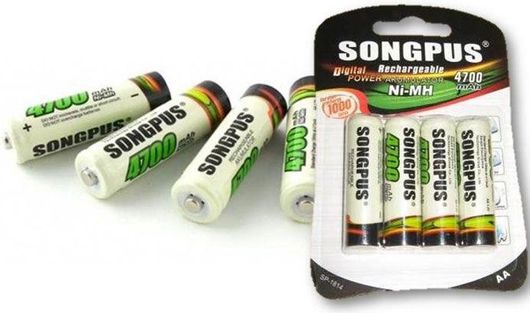Songpus Επαναφορτιζόμενες Μπαταρίες AA Ni-MH 4700mAh 1.2V 4τμχ