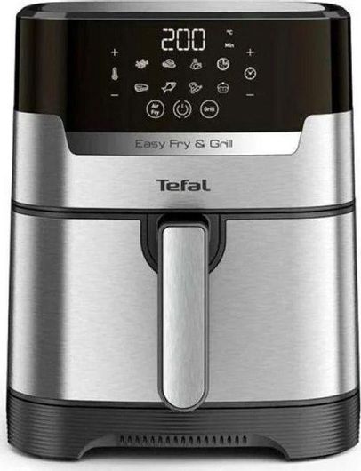 Φριτέζα Αέρος Tefal Easy Fry & Grill Digit EY505 με Αποσπώμενο Κάδο 4.2lt Ασημί