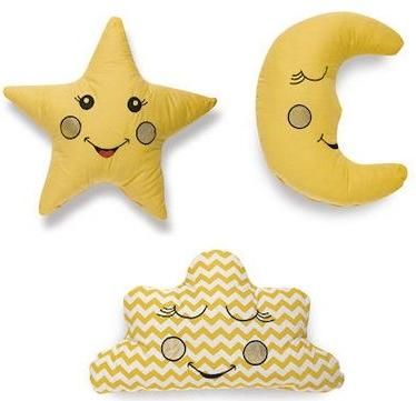 Βρεφικό Διακοσμητικό Μαξιλάρι Κούνιας SB Home 3τμχ Κίτρινο