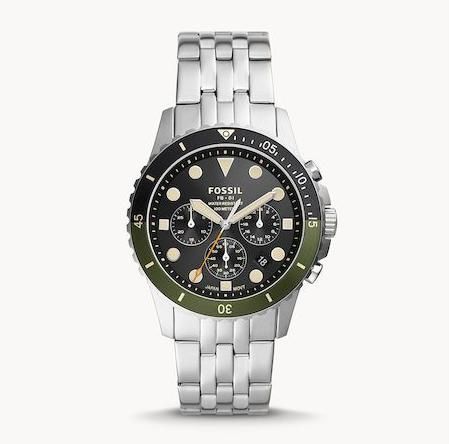 Ανδρικά Ρολόγια Fossil FS5864 με Μεταλλικό Μπρασελέ Ασημί