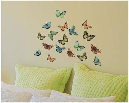 Παιδικό Διακοσμητικό Αυτοκόλλητο Ango Butterflies Colourful Τοίχου 36τμχ