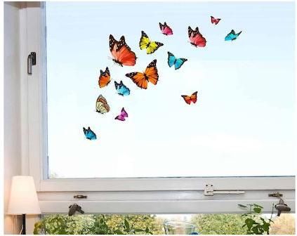 Παιδικό Διακοσμητικό Αυτοκόλλητο Ango Butterflies Τζαμιού 14τμχ
