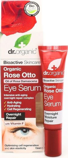 Serum Ματιών Dr.Organic Ενυδατικό & Αντιγηραντικό με Βιταμίνη B5 για Μαύρους Κύκλους & Σύσφιξη 15ml