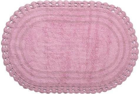 Πατάκι Μπάνιου Silk Fashion Οβάλ Βαμβακερό 100x160cm Αμέθυστος