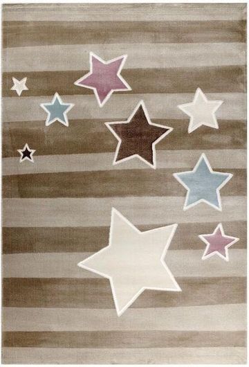 Παιδικό Χαλί Tzikas Carpets Αστέρια 119499-65999 190x133cm Καφέ