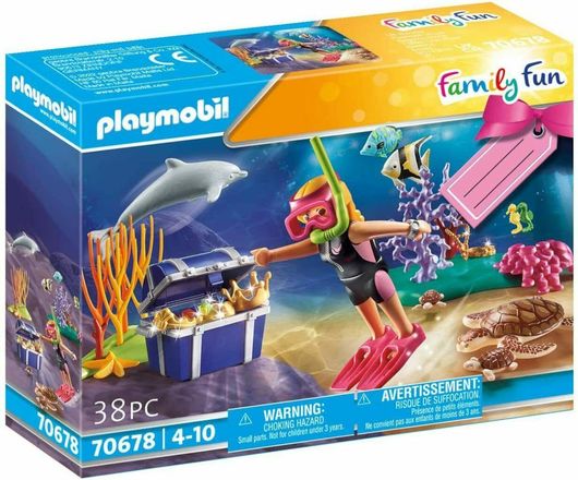 Playmobil Family Fun Δύτρια με Σεντούκι Θησαυρού για 4+ Ετών #70678